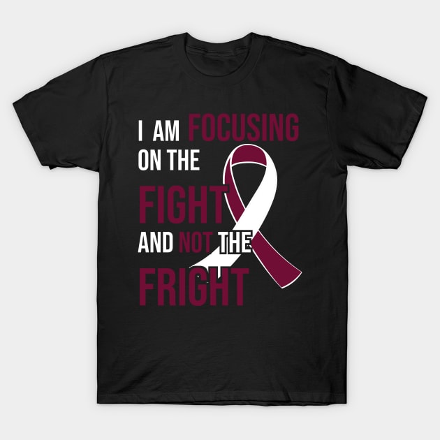 Head And Neck Cancer Awareness Ribbon for a Cancer Survivor T-Shirt by jkshirts